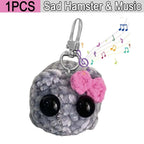 ZAKOL Sad Hamster Violin Song Plush Keychain Bag Charm Funny Cute 2024 Tiktok Key Ring Accessories Gift for Girlfriend