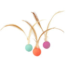 Funny Cat Elastic Ball Toy Interactive Balls Pet Supplies Feather Football Toys Dog Playthings Kitten