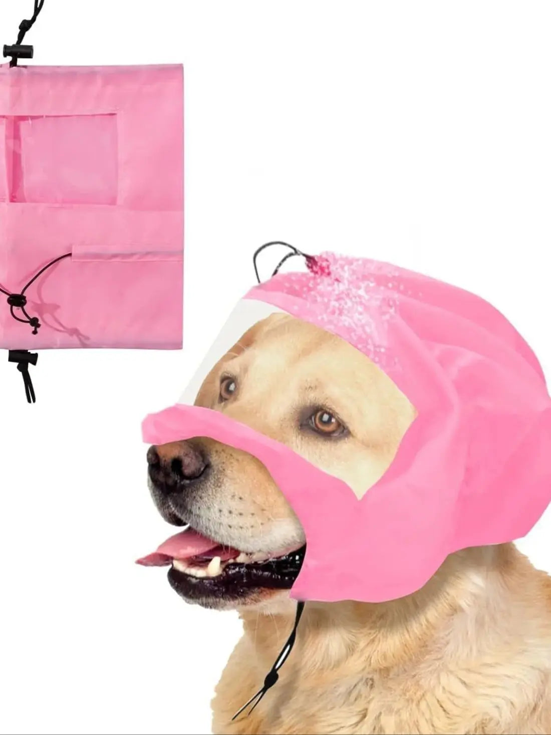 Dog Bathing Cap Waterproof Swimming Headgear Pet Ear Water-proof Head Cover Protective Earmuffs Adjustable Rope Small Medium Dog