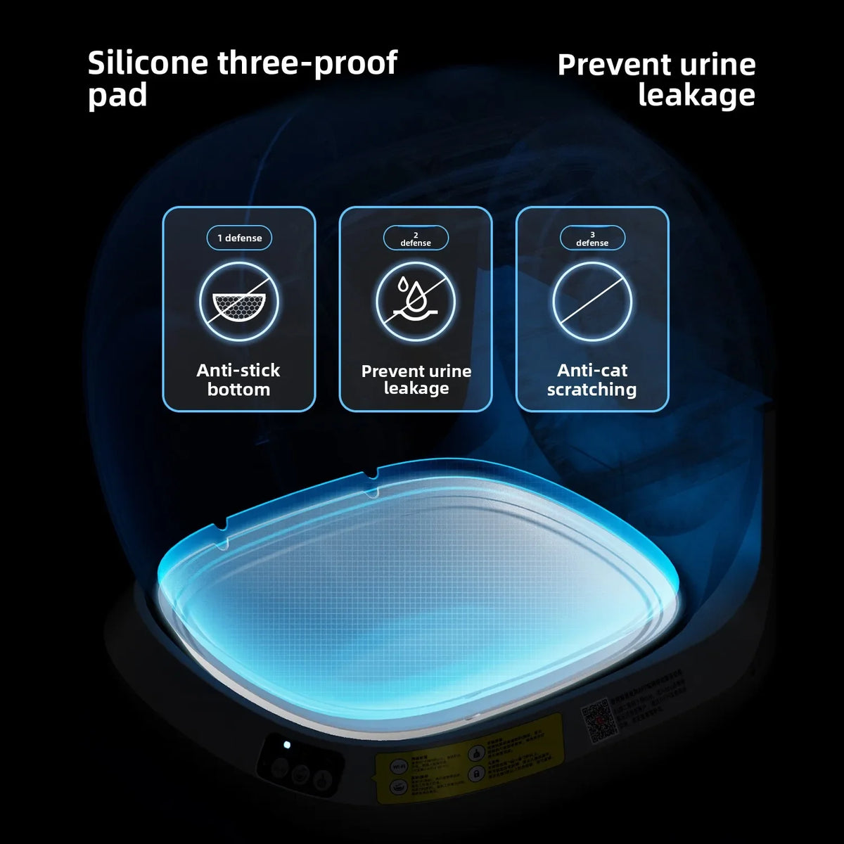 The self-cleaning cat litter box is equipped with control functions and supports 2.4G unlimited network connection,cat supplies
