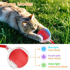 USB Rechargeable Interactive Cat Toys Balls Pets Smart Automatic Electric Rolling Ball for Kitty Tail Teasers with Catnip Gifts