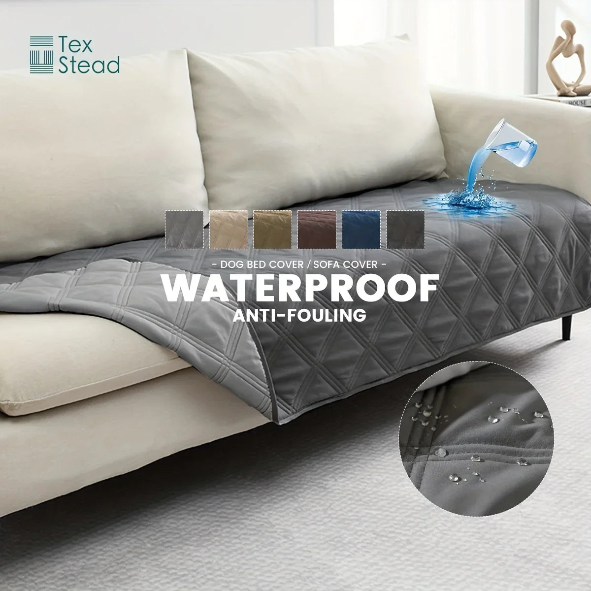 Waterproof & Reversible Dog Bed Cover Pet Blanket Sofa, Couch Cover Mattress Protector Furniture Protector for Dog, Pet, Cat