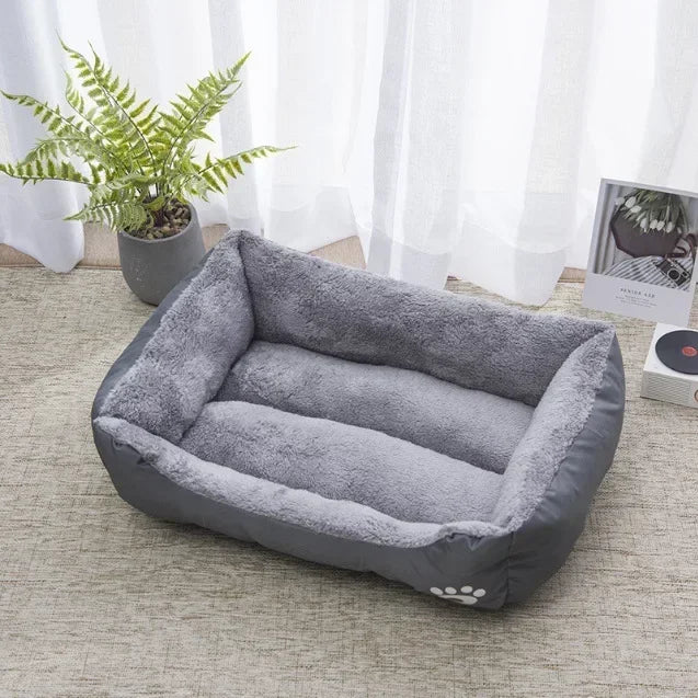 Large Square Nest S-3XL Pet Large Dog Bed for Small Medium Dogs Soft Fleece Nest Big Dog Sofa Bed Winter Warm Cat House for Pet