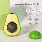 Avocado Wall Ball Cat Toys Edible Licking Balls Snack Healthy Rotatable Treats Toys Kitten Supplies Teeth Cleaning Totaling Catnip Wall Ball Toys