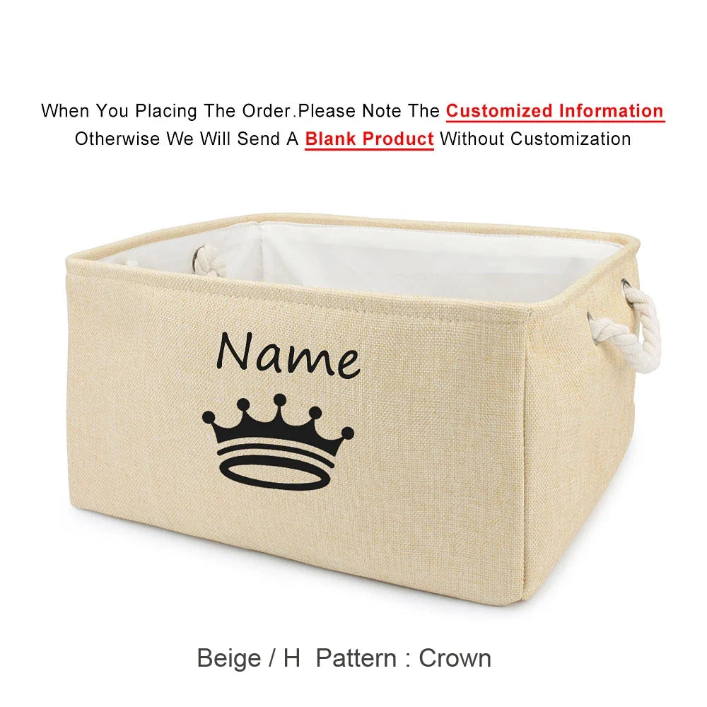 Basket Toys Dog Paw Personalized Pet Toy Storage Box For Clothes Custom Cat Product With Name Dog