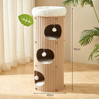 Cat House for Indoor Cats 2/3-Storey Large Cat Bed Cave Cozy Felt Covered Cats Tunnel Condo Hideaway Cat Scratcher for Multicats