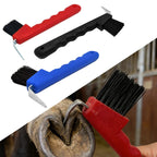 2 Pcs Horse Hoof Pick with Brush Non-Slip Handle Horse Hoof Cleaner Tool Equestrian Grooming Supplies 3 Colors Available