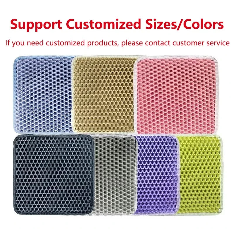 Cat Litter Mat Large Size Waterproof Toilet Cat Trapping Mat Non Slip Double Layer Cats Litter Box Pad Pet Product
