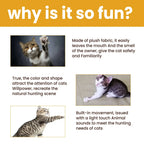 Pet Interactive Plush Mouse Toy - Realistic Squeaky Toy for Cats & Dogs, Lightweight Handheld Play Toy, Bite-Resistant Soft