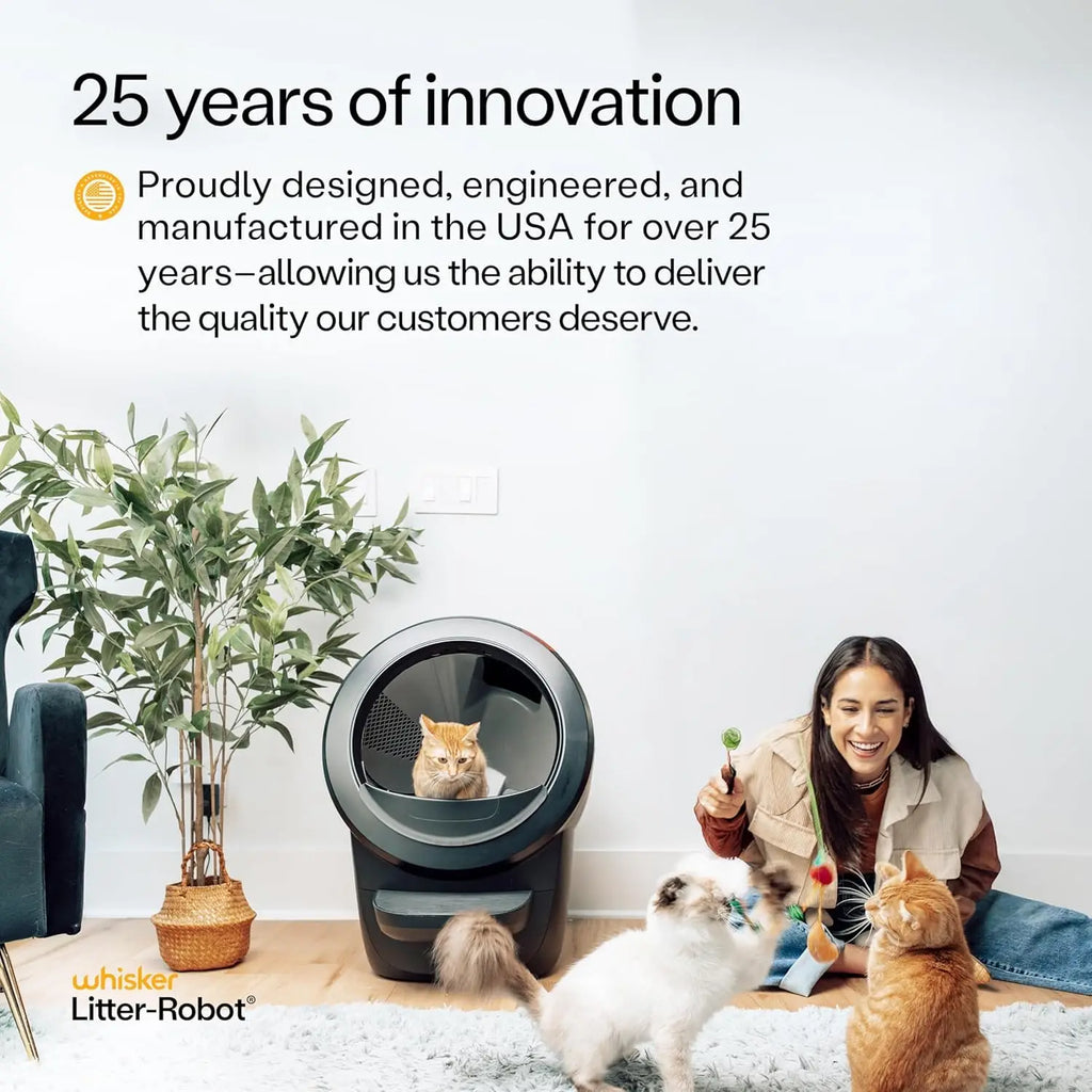 Litter-Robot 4 with Step & Fence by , Black - Automatic, Self-Cleaning Cat Litter Box, Helps Reduce Litter Box, Customized