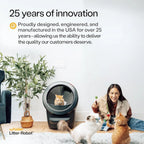 Litter-Robot 4 with Step & Fence by , Black - Automatic, Self-Cleaning Cat Litter Box, Helps Reduce Litter Box, Customized