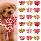 50/100pcs Dog Bow Tie Summer Strawberry Style Dog Bowties Necktie Collar Pet Supplies Pet Grooming Accessories for Small Dog Cat