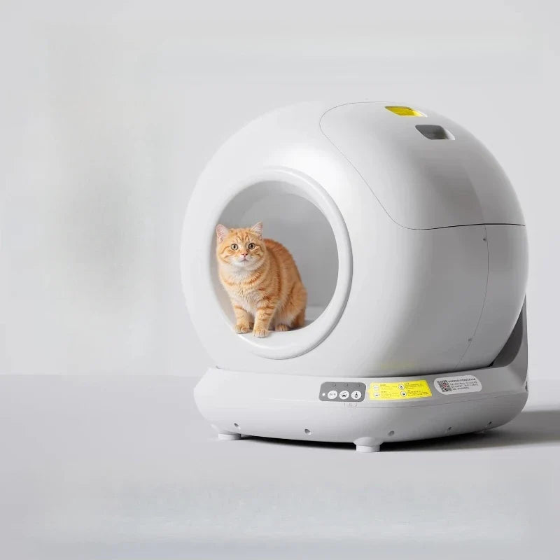 The self-cleaning cat litter box is equipped with control functions and supports 2.4G unlimited network connection,cat supplies
