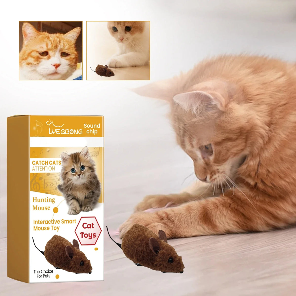 Pet Interactive Plush Mouse Toy - Realistic Squeaky Toy for Cats & Dogs, Lightweight Handheld Play Toy, Bite-Resistant Soft