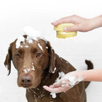 Silicone Dog Bath Massage Gloves Brush Pet Cat Bathroom Cleaning Tool Comb Brush for Dog Can Pour Shampoo Dog Grooming Supplies