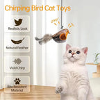 Simulation Chirping Bird Cat Toy Self Amusing Cat Teaser Stick With Catnip Sound Bird Pet Chew Toy Interactive Cat Plaything