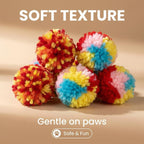Plush Toy Ball Cat Self-Entertainment Ball Soft Dog Universal Toy Ball Cat Toys Interactive Pet Products