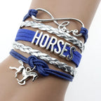DIY Handmade Horse Charm Pendant Bracelet Trendy Animal Charms Jewelry for Equestrian Fans