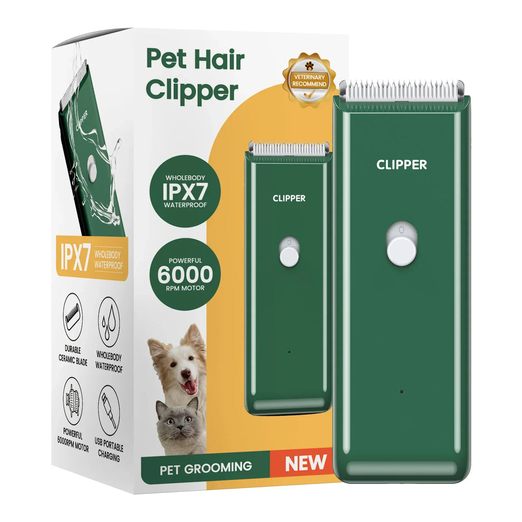 Professional Low Noise Eco Friendly Stainless Steel Battery Powered Pet Grooming Trimmer for Dogs USB Charging Worldwide Voltage