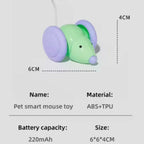 Hot Electric Mouse Car Interactive Cat Toy Rechargeable Automatic Intelligent Obstacle Avoidance Kitten Plaything for Cats