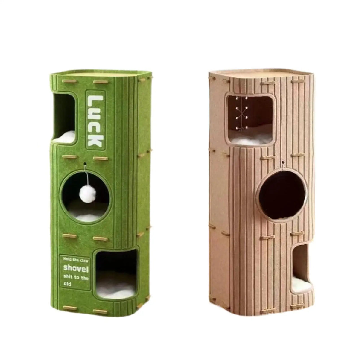 Creative Cat House Cat Tree Hideout Felt Scratch Resistant Sleeping Place Cosy Enclosed Climbing Cave Indoor Cats Scratch Post