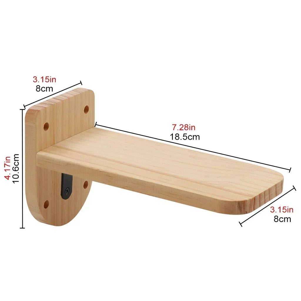 Wall Cat Climbing Shelves Cat Tree Tower Hammock Perches Ladder Solid Wood Steps for Cats Activity Indoor Pet Wall Furniture