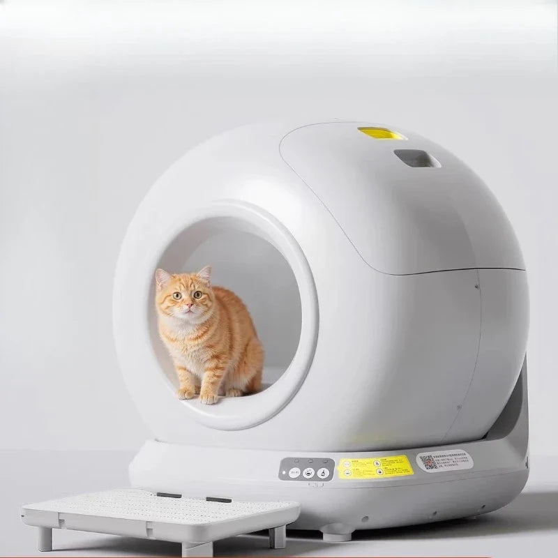 The self-cleaning cat litter box is equipped with control functions and supports 2.4G unlimited network connection,cat supplies