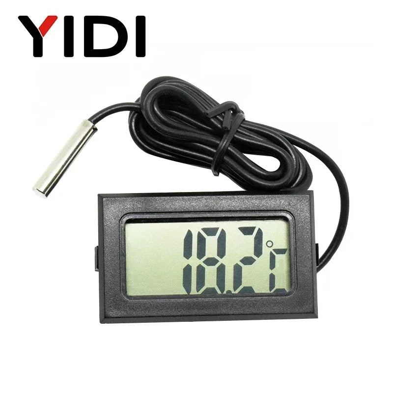 Mini LCD Digital Thermometer Hygrometer | Dual Probe Temperature Humidity Monitor