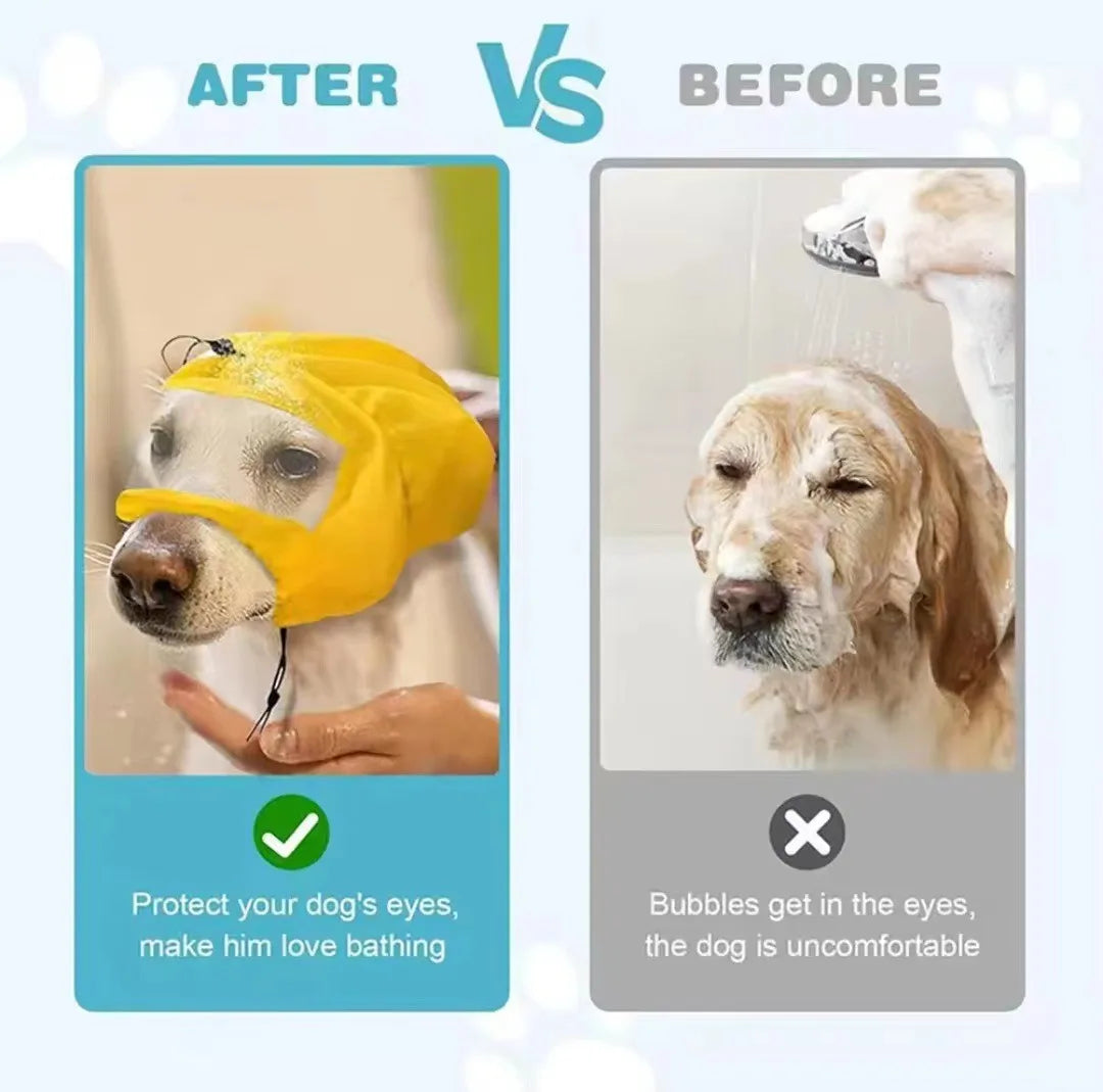 Dog Bathing Cap Waterproof Swimming Headgear Pet Ear Water-proof Head Cover Protective Earmuffs Adjustable Rope Small Medium Dog
