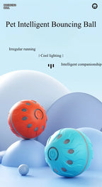 Interactive Smart Dog Ball Toy Electronic USB Powered Moving Bouncing Color Ball for Cats And Dogs Large Medium Size Pet Jumping