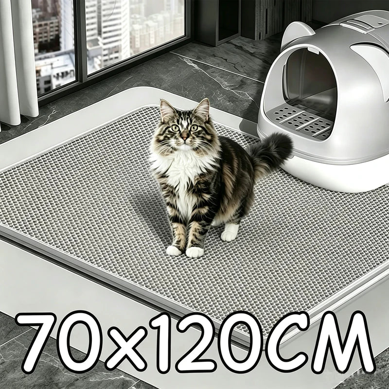 Cat Litter Mat Large Size Waterproof Toilet Cat Trapping Mat Non Slip Double Layer Cats Litter Box Pad Pet Product