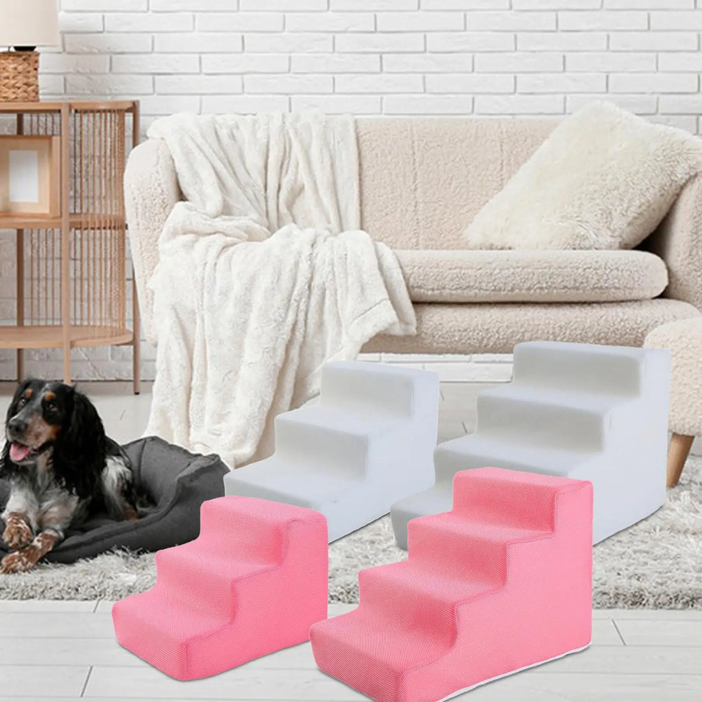 High Density Pet Steps Ladder, Cat Ramp Non Slip Dog Steps, Balanced Pet Steps for Sofa Small Dogs and Cats Couch High Beds