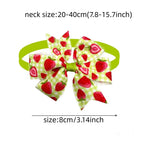 50/100pcs Dog Bow Tie Summer Strawberry Style Dog Bowties Necktie Collar Pet Supplies Pet Grooming Accessories for Small Dog Cat