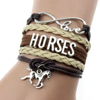 DIY Handmade Horse Charm Pendant Bracelet Trendy Animal Charms Jewelry for Equestrian Fans