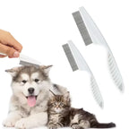 Comb Dog Cat Hair Removal Brush Stainless Steel Dense Teeth Inline Comb Portable Pet Universal Grooming Cleaning Supplies