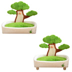 Cat Scratcher Mat Density Board 2 in 1 Bonsai House Scratch Pad Playground for Cats Indoor Training Furniture Protector