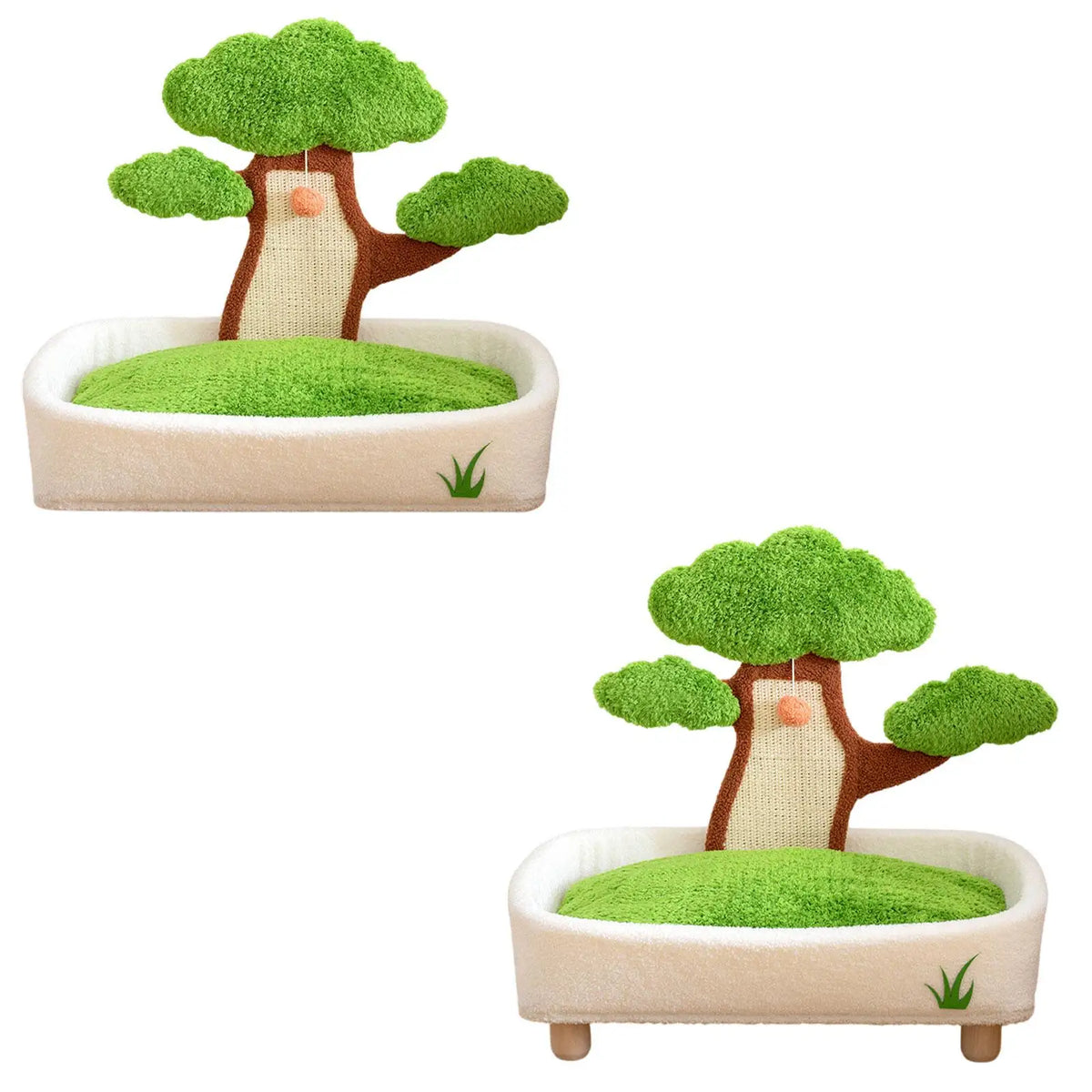 Cat Scratcher Mat Density Board 2 in 1 Bonsai House Scratch Pad Playground for Cats Indoor Training Furniture Protector
