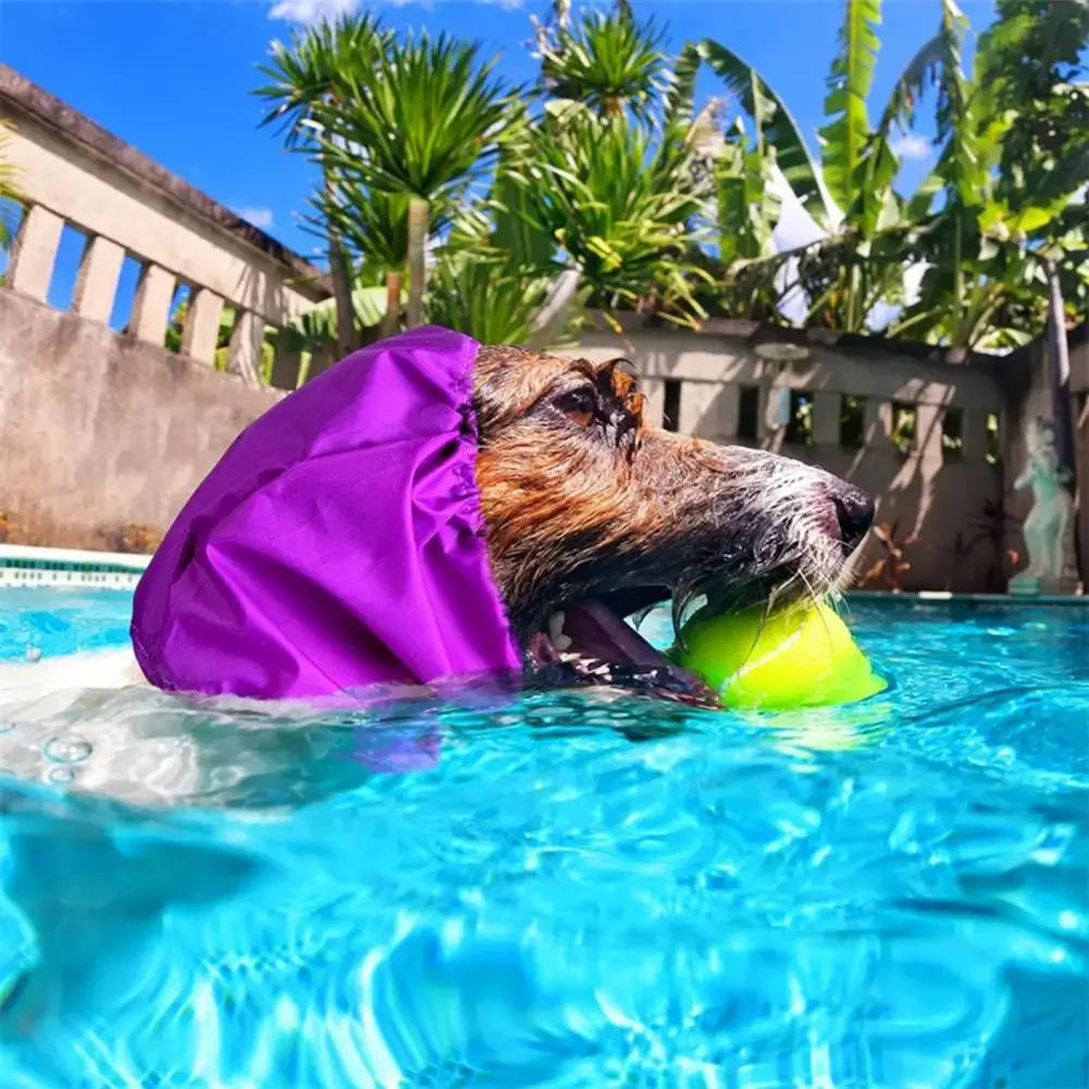 Pet Shower Cap Dog Bath Hat Waterproof Pet Bath Cap with Adjustable Buckle for Dog Ear Protection Shower Hat to for Bathing