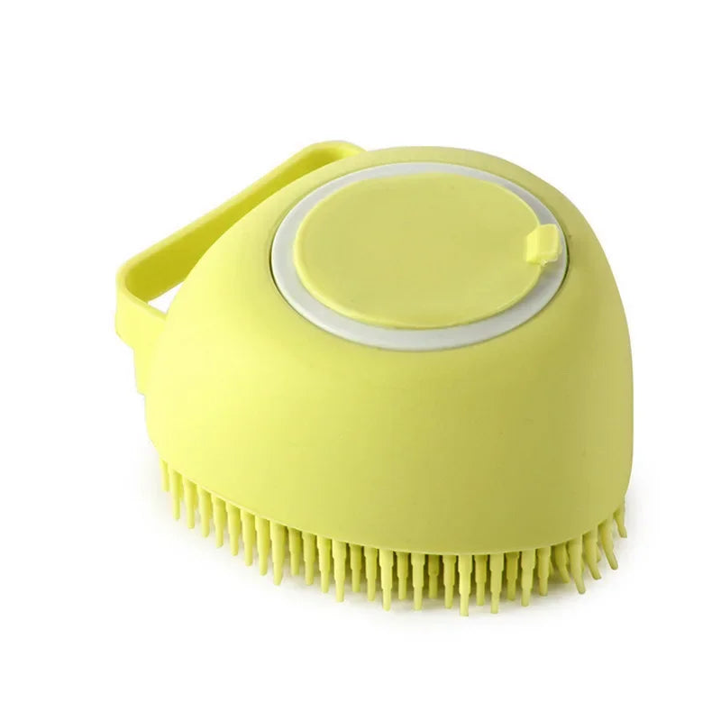 Silicone Dog Bath Massage Gloves Brush Pet Cat Bathroom Cleaning Tool Comb Brush for Dog Can Pour Shampoo Dog Grooming Supplies