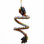 1pc Parrot Bird Toy Hanging Braided Rope Pet Stand Training Accessories,Bird Cage Accessories Swing Toy