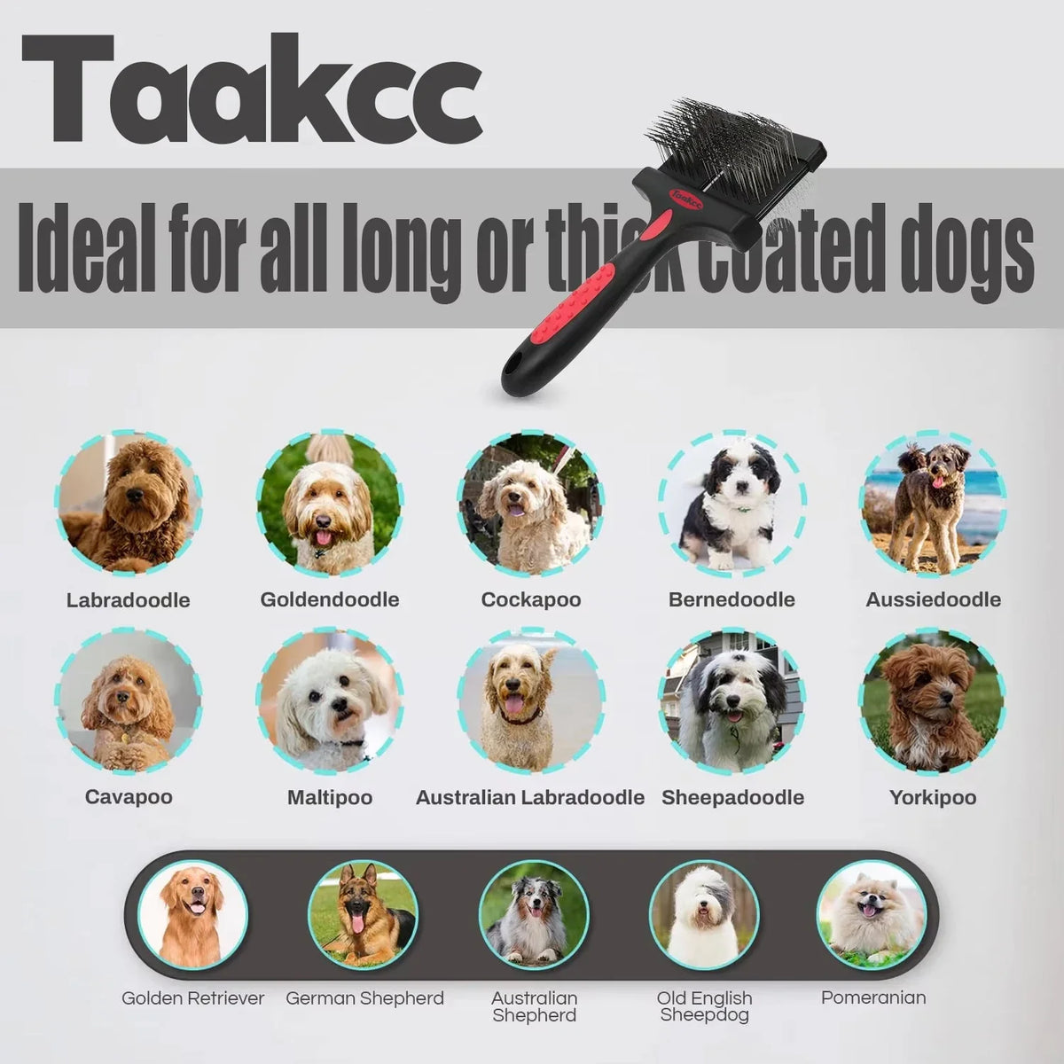 Double Sided Pet Brush Dog Cat Hair Fur Bristle Grooming Shedding Cleaning Massage Comb Styling Tool Dog Brush comb Pet Supplies