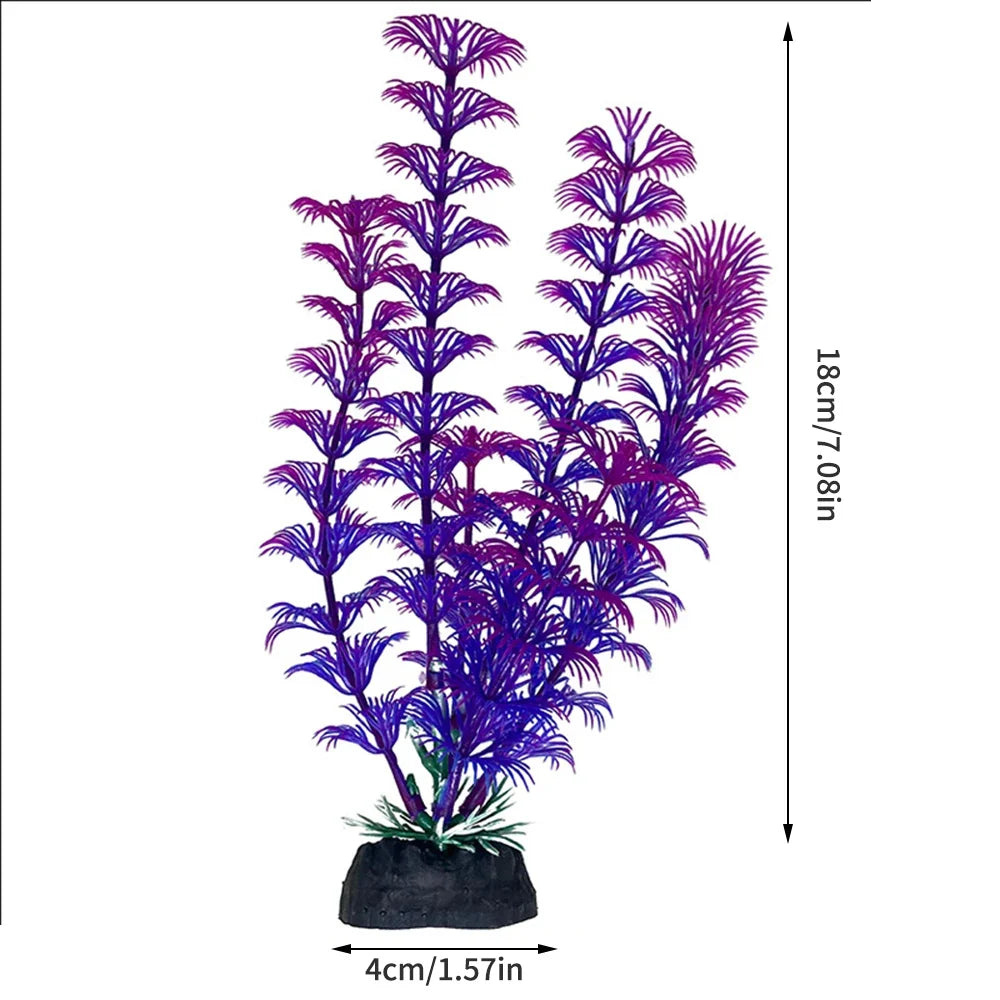 1PC Plastic Simulated Aquatic Plants For Fish Tank Landscaping, Aquarium Decoration, Seagrass Ornaments