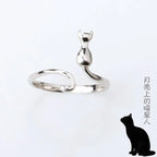 925 Sterling Silver Cat Rings For Women Engagement Luxury Designer Jewelry Female Offers With Free Shipping URBABY Jewellery