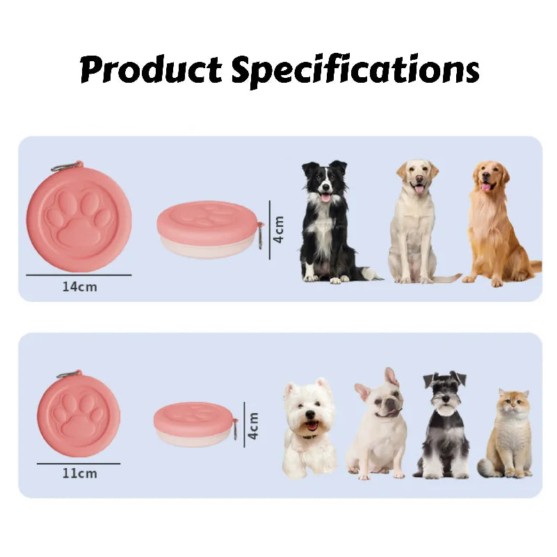 Portable Outdoor Pet Bowl: 2-in-1 Travel Dog Food/Water Dish with Treat Compartment for Hiking, Camping, and On-the-Go Feeding