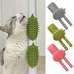 Cat Self Grooming Scratcher Table Legs Protector TPR Cat Cheek Massager Removable Cat Grooming Brush Space-Saving Cat Accessory