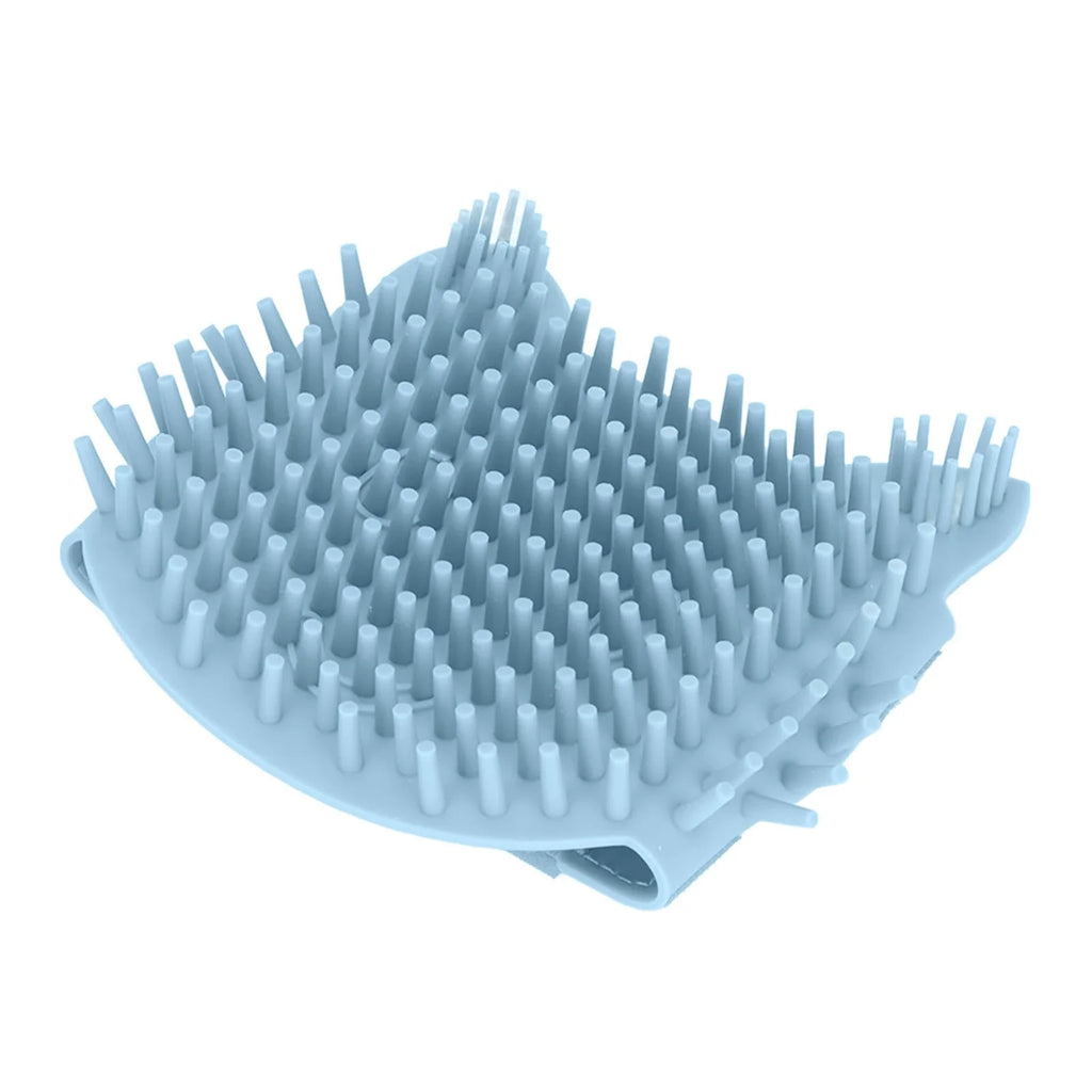 Cat Corner Self Groomer Soft Silicone Massage Cat Itch Board with Catnip for Cats Kittens Dogs Puppies Meditation Blue