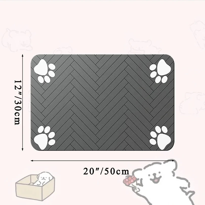 Pet Feeding Dropshipping Pet Placemat for Food and Water Bowl, with Waterproof Rubber Backing, Quick Dry Water Mat for Dog Cat