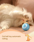 USB Rechargeable Interactive Cat Toys Balls Pets Smart Automatic Electric Rolling Ball for Kitty Tail Teasers with Catnip Gifts