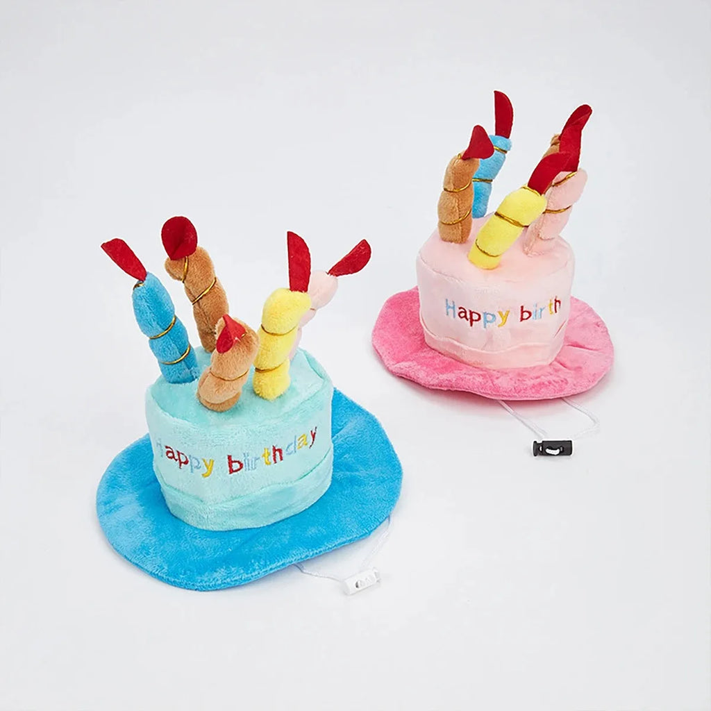 Adjustable Pet Birthday Hat With Colorful Candles Dog Birthday Party Costume Puppy Grooming Dress Up Hat Pet Supplies