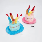 Adjustable Pet Birthday Hat With Colorful Candles Dog Birthday Party Costume Puppy Grooming Dress Up Hat Pet Supplies